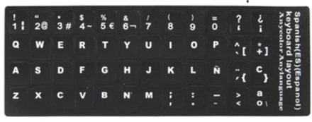 QWERTY ES keyboard stickervel - small