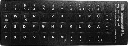 QWERTZ keyboard stickervel