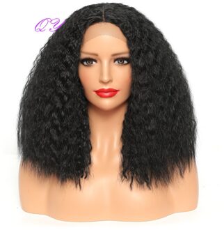 Qy 12 Inch Lace Front Pruik Ombre Green Bob Rechte Synthetische Pruiken Voor Vrouwen Cosplay Of Dagelijkse Pruiken 4