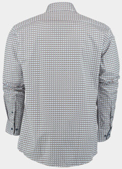 R.b. boston casual hemd lange mouw regular fit cotton 427670/326 - maat L Rood