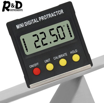 R&D 360 Degree Mini Digital Protractor Inclinometer Electronic Level Box Magnetic Base Measuring Tools