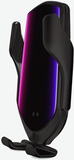 R1 Automatische Spannen 10W Auto Draadloze Oplader Infrarood Inductie Qi Draadloze Oplader Auto Telefoon Houder Voor Telefoon Nieuw R2 zwart