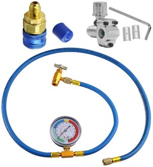 R134A Airconditioning Koelmiddel Opladen Slang Met Manometer R12 Ro R134A Quick Adapter & BPV31 Klep