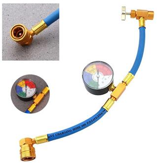 R134A Auto Airconditioning Koelmiddel Recharge Hose Recharge Meten Slang Gas Gauge Automotive Levert