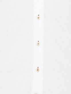 R2 Japanese Knitted Overhemd Korte Mouwen Wit