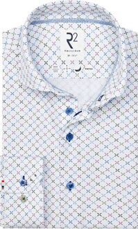 R2 Japanese Knitted Overhemd Print Wit