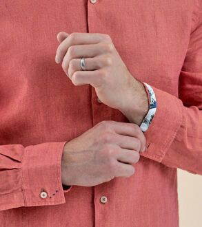 R2 Linnen Overhemd Oranje - 45