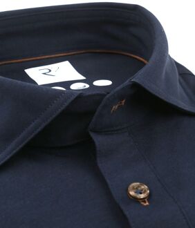 R2 Long Sleeve Polo Jersey Navy Donkerblauw - 3XL,XXL