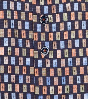 R2 Overhemd Blokken Navy Donkerblauw - 37