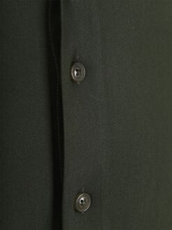 R2 Overhemd Dobby Knitted Donkergroen - 38,39,40,41,42,43,44,45,46