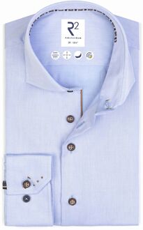 R2 Overhemd Fine Twill Lichtblauw