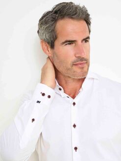 R2 Overhemd Fine Twill Wit - 40,41,45,46