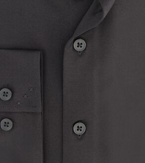 R2 Overhemd Knitted Piqué Zwart - 37,39,40,41,43,44,45,46