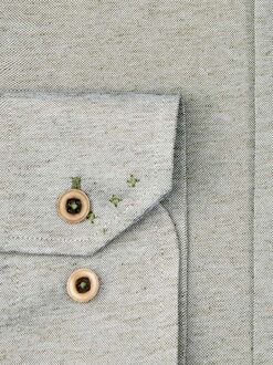 R2 Overhemd Linnen Blend Groen - 41,45