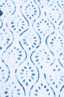 R2 Overhemd Print Lichtblauw - 37,40