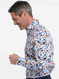 R2 Overhemd Print Multicolor Multicolour - 39,40,41,42,43
