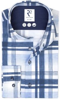 R2 Overhemd Ruit Blauw - 39,41
