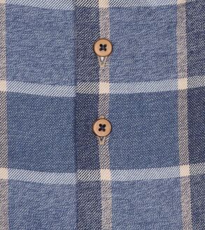 R2 Overhemd Ruiten Blauw Donkerblauw - 46