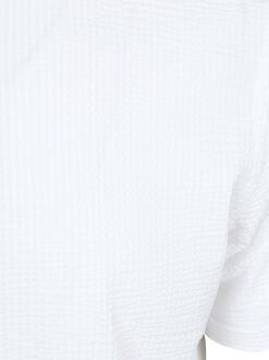R2 Overhemd Seersucker Korte Mouwen Wit - 3XL,L,M,S,XL,XXL