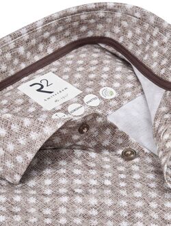 R2 Overhemd Sorona Flower Print Beige - 38,39,40,41,42,43,45