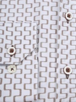 R2 Overhemd Sorona Print Beige - 38,39,40,41,42,43,44