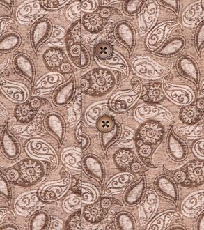R2 Overhemd Stretch Paisley Beige - 45