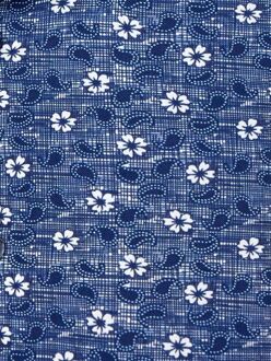 R2 Overhemd Tech Knit Flowers & Paisley Blauw Donkerblauw