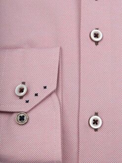 R2 Overhemd Technical Knitted Dobby Coral Roze - 38,39,40,41,42,43,44,45
