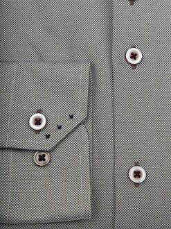 R2 Overhemd Technical Knitted Dobby Groen - 38,39,40,41,42,43,45,46