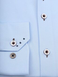 R2 Overhemd Technical Knitted Dobby Lichtblauw - 38,39,40,41,42,43,45,46