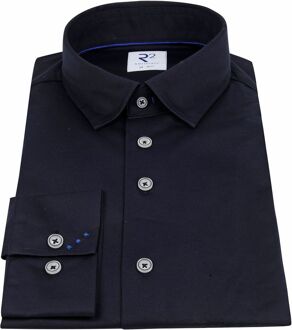 R2 Overhemd Uni Donkerblauw - 37,38,39,40,42,43,44,45,46,47,48