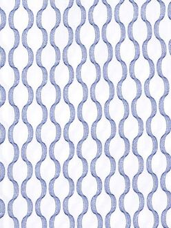 R2 Poplin Overhemd Print Blauw - 39,40