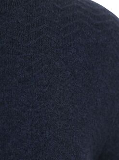 R2 Pullover Halfzip Weave Structure Navy Donkerblauw - L,M,XL,XXL