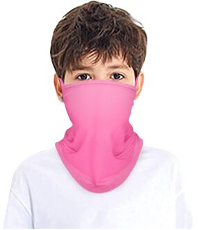 # R25 Kinderen Bandana Neck Gaiter Buis Hoofddeksels Voor Jongens En Meisjes Gezicht Sjaal Outdoor Kids Fietsen Winddicht Wandelen sjaals heet roze