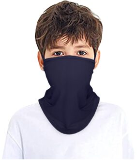 # R25 Kinderen Bandana Neck Gaiter Buis Hoofddeksels Voor Jongens En Meisjes Gezicht Sjaal Outdoor Kids Fietsen Winddicht Wandelen sjaals zwart