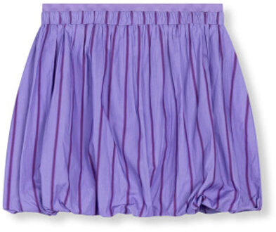R2602245927 ladies woven short stripe balloon skirt dyme - maat L Paars