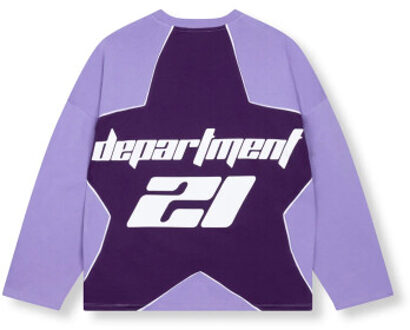 R2602811917 ladies knitted oversized longsleeve batt - maat M Paars