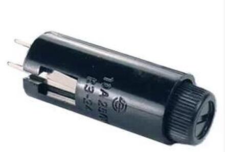 R3-24 5*20mm 10A 250 V PCB Mount Zwarte Zekeringhouder x 10 stks