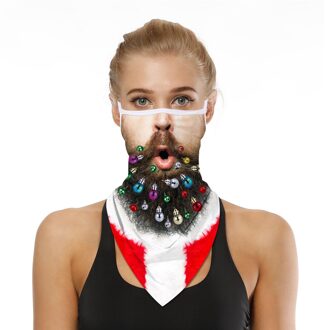 # R30 1Pc Kerst Gezicht Cover Wandelen Sjaals Fietsen Hoofddeksels Naadloze Oorhaak Sport Sjaal Neck Tube Gezicht Rijden sjaals