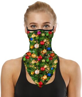 # R30 1Pc Kerst Gezicht Sjaal Kerstman Print Naadloze Oorhaak Sport Sjaal Hals Tube Face Wandelen Sjaals Rijden gezicht Cover