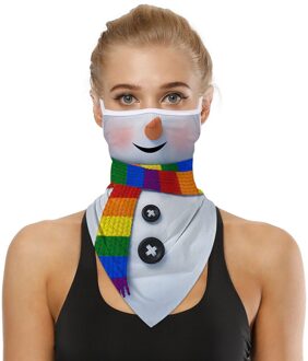 # R30 1Pc Kerst Gezicht Sjaal Kerstman Print Naadloze Oorhaak Sport Sjaal Hals Tube Face Wandelen Sjaals Rijden gezicht Cover