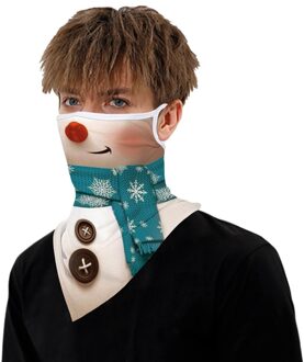 # R30 1Pc Kerst Gezicht Sjaal Kerstman Print Naadloze Oorhaak Sport Sjaal Hals Tube Face Wandelen Sjaals Rijden gezicht Cover