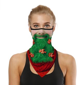 # R30 1Pc Kerst Gezicht Sjaal Kerstman Print Naadloze Oorhaak Sport Sjaal Hals Tube Face Wandelen Sjaals Rijden gezicht Cover