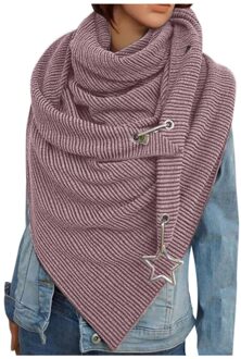 # R40 Sjaals Vrouwen Soild Button Soft Wrap Sjaals Hoofd Gezicht Halsbeenkap Outdoor Print Sjaal Gezicht Cover Sjaals foulard roze