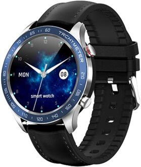 R5 Smart Horloge Sport Horloge Man Vrouwen Druk Screen Bediening Waterdichte Bluetooth Fitness Horloge, 1.3 Inch BlackBlue