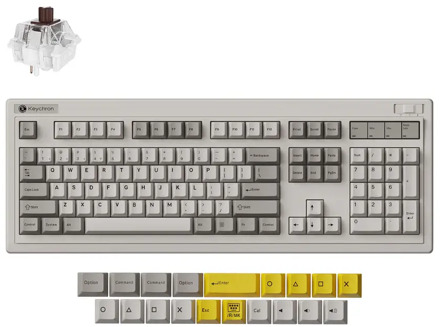 R6 Retro brown toetsenbord