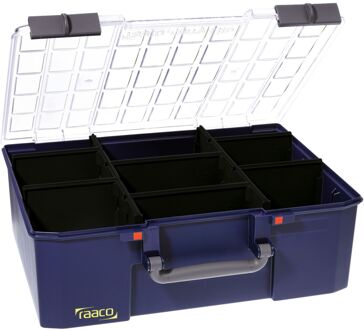 raaco assortimentsdoos CarryLite 150-9 met 8 tussenschotten 136341 Blauw