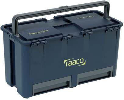 raaco gereedschapskist Compact 27 + 6 inzetbakjes 136587 Blauw