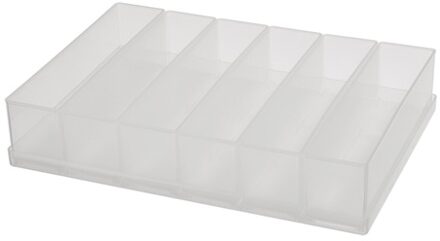 raaco Indelingsset | 6dlg. transp. | B.39xD.163xH.47mm (enkel inzetstuk) | v.nr.871325-871332,871545-871552 e.a. | 1 stuk - 136426 136426