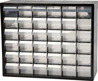 raaco Opbergsysteem Kunststof 36 Lades 33x40,7x14,1cm Zwart